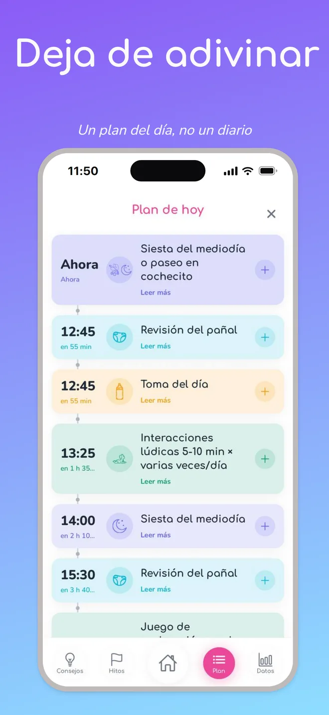 Deja de adivinar — Un plan del día, no un diario